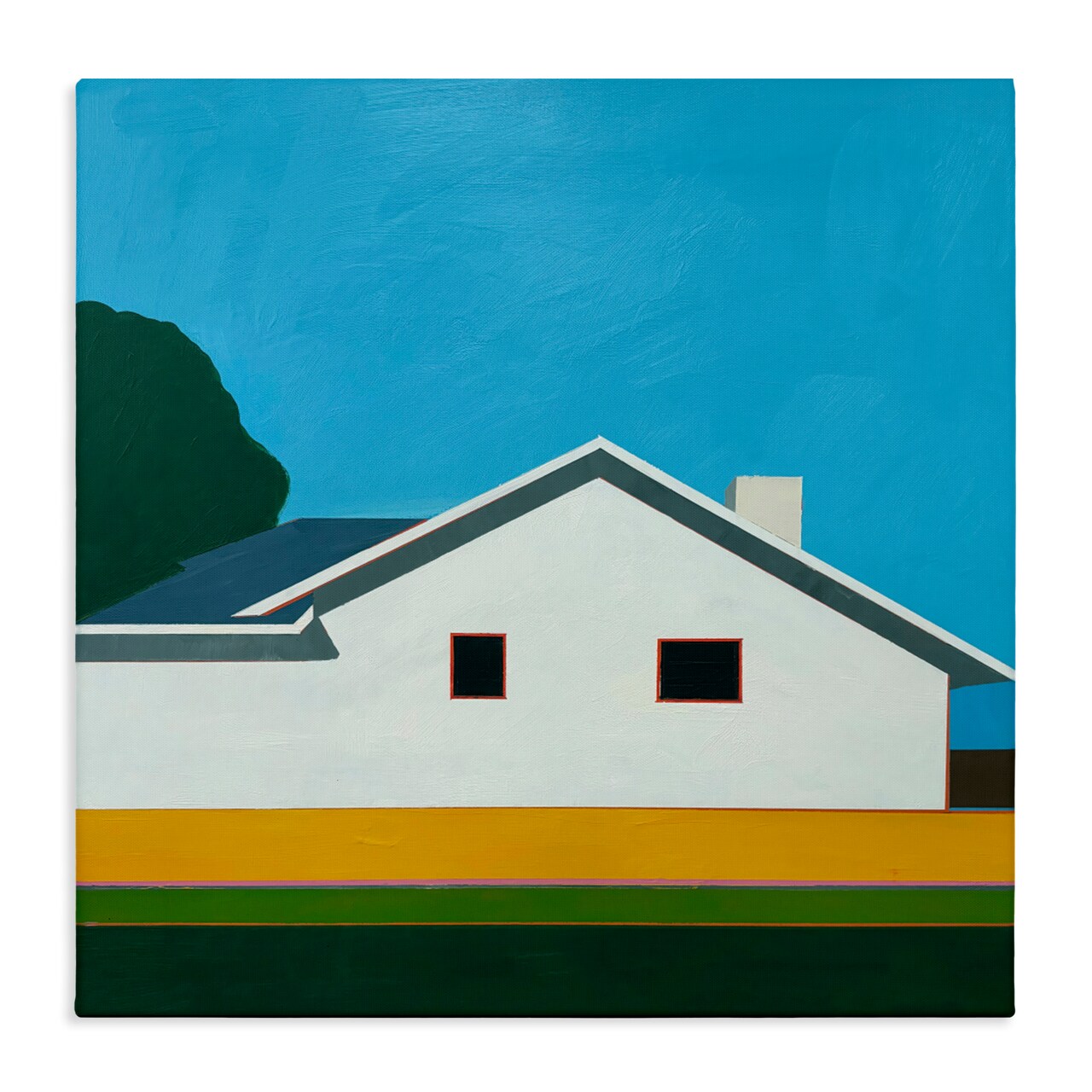 Stupell Industries Sunkissed Suburbia House Canvas, design by Jan Weiss